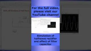 MATLAB Simulation of halfwave rectifier and effect of filter capacitor