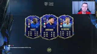 TOTY-ПОЛУЗАЩИТНИКИ В ПАКАХ - КАНТЕ (96), ЖОРЖИНЬО (97) И ДЕ БРЮЙНЕ (96)! (FIFA 22 ULTIMATE TEAM)