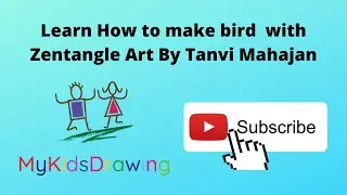 Learn how to make bird | Draw bird with zentangle art |  ByTanvi Mahajan please Like and share video