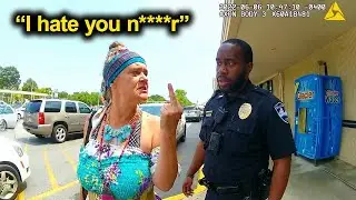 Racist Entitled Karen Realizes She's Been Arrested | BODYCAM