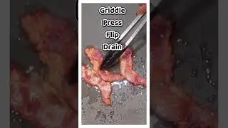 Crispy Bacon in 30 Seconds | Griddle, Press, Flip, Drain
