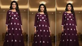 ।।গজ কাপড় ও লেজ দিয়ে বড়দের গোল জামার ডিজাইন ফুল ভিডিও।। Design Frock Cutting And Stitching 