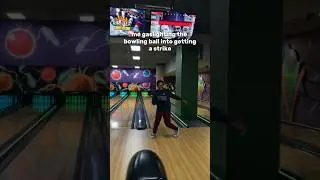 Me gaslighting the bowling ball into getting a strike🎳🤣💔 #bowling