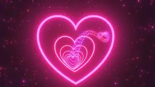 4K Hot Pink Heart Tunnel VJ Loop &ndash; Seamless Neon Space Animation Background