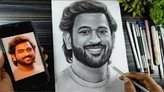 MS Dhoni Drawing 🔥🔥🔥