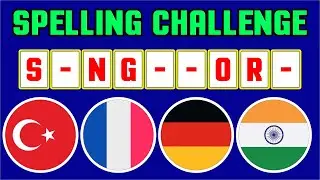 Can You Fill the Missing Letters? 🌍 | 50 Countries Spelling Challenge | Global Trivia Hub