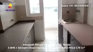 3 BHK+Study Resale Flat in Sector 76 Noida |₹ 1.76 Cr*|☎+91-9821565547 | Amrapali Silicon City #flat