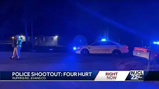 4 shot in Evans County before officer-involved shooting