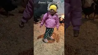 Adorable Gianna Exploring Farm Animals | Cute Toddler Moments