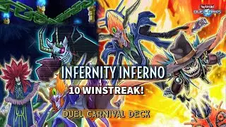 INFERNITY! 10 WINS in a Row! Infernity Inferno - Duel Carnival Fiend Deck! [Yu-Gi-Oh! Duel Links]
