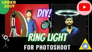 DIY RING LIGHT || #Photoshoot | How to Make #DIYRingLight From Carboard and LED At Home for #YOUTUBE