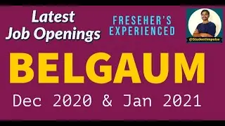 Belgaum Latest Jobs | December 2020 | January 2021 | Karnataka