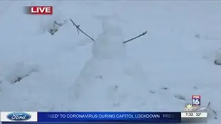 Snowfall in Arkansas
