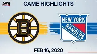 NHL Highlights | Bruins vs Rangers &ndash; Feb. 16, 2020