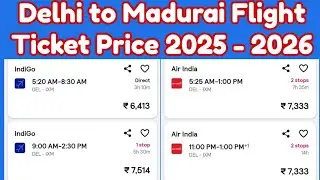 Delhi to Madurai Flight Ticket Price 2025 - 2026