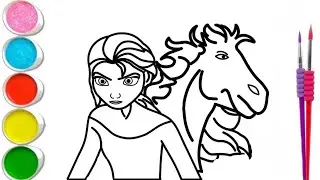 How to draw Disney Princess drawing easy for kids and toddlers || Frozen2