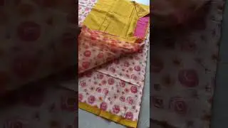 Сари из тонкого хлопка с принтом | Делайте покупки на www.fabk.in | WhatsApp: 7338872202 #fabksar...