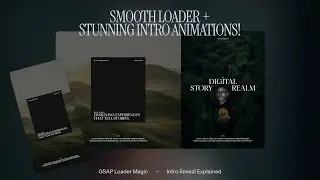 Master Smooth GSAP Animations: Loader to Intro Reveal!  - HTML, CSS, Javascript