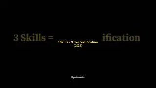 3 Skills = 3 Free Certifications | Boost Your Career FREE! #FreeCertification #CareerGrowth #SkillUp