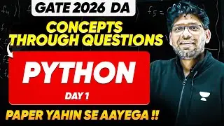 Python for GATE 2026 DA | Day 1 &ndash; Concepts Through Questions | Most Expected Questions