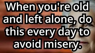 When You're Old and Alone, Do This Every Day to Stay Happy and Avoid Loneliness[senior advice]