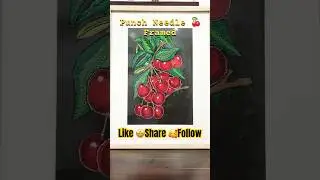 Punch Needle 🍒-#punchneedle #punchneedleart #craft #reels #youtubeshorts #reels #embroidery #video