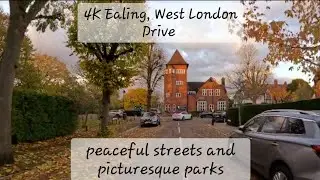 Driving through Ealing, west London | Autumn London | Drive through London
