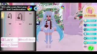 Royale High Advent Calendar Event Reward Day 20 (Lolita Lovely Bow Lacey Scarf) Glitterfrost Update!