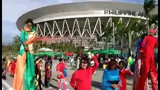 Parade, Juggler, Drumbeaters, Higantes, Stilt walkers, Statue, Street Performer @PhilippineArena 