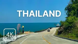 Thailand 4K - Drive with Sea Views - Rural Road 🇹🇭