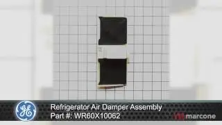 GE Refrigerator Air Damper Assembly Part #: WR60X10062