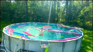 I Filled My Pool with Water Balloons