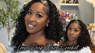 LOOSE DEEP WAVE FEATHER CROCHET INSTALL Ft YG Wigs | Beginner Friendly & Natural Look