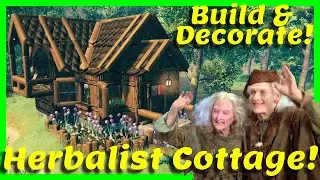 How to Build & Decorate a Cozy Herbalist Cottage in Valheim - Building a Cozy Village ep 9