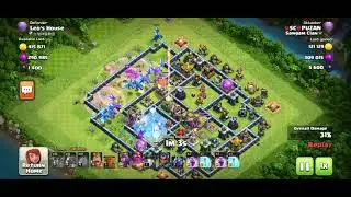 (1M 23S)world fastest 3 star attack against legend league TH14 base with electro dragon and balloons