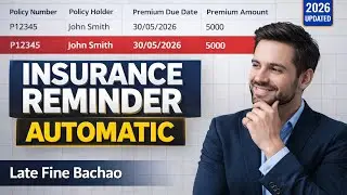 LIC Insurance Policy Premium auto reminder format created in excel