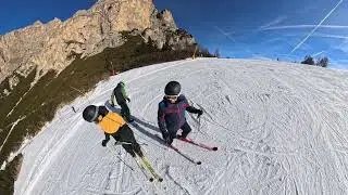 Skiing ASMR, @ Col Pradat, Colfosco / Val Gardena with Insta360 X5