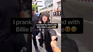 Repeat this prank🤣🔥 #billieeilish #voice #prank #friend #chat #haha #2025