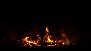🔥 TRANQUIL Glow FIREPLACE (No Music) with SMOLDERING Logs and FAINT Wood CRACKLING for Comfort