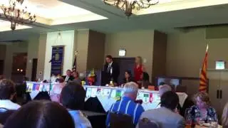 Phoenix Rotary 100 new member introduction of matchmaker & Navy veteran Roseann Higgins