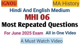 MHI 06 Important Questions | IGNOU MHI 06 Most Important Questions |  Mhi 06 Previous Year Questions