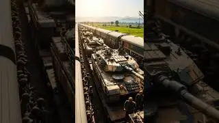 Army Tank Carried by Railway 🚆💪 #army #tank #war #viral