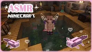 Minecraft ASMR ♡ Axolotl Floor 🌸  | Whispered and Keyboard Sounds ✨