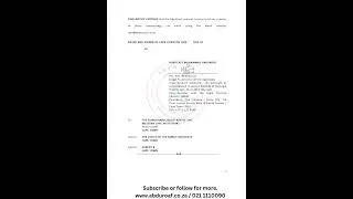 Example of a High Court Notice of Motion for a Relocation Consent Application of a Minor Child