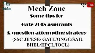 Preparation strategy and Important Tips for GATE 2018.