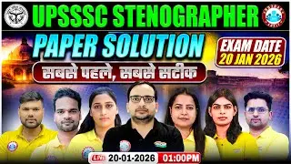 UPSSSC Stenographer Exam Analysis 2026 | Stenorapher Paper Solution | Paper Analysis Steno RWATeam