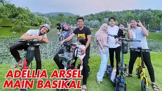Adellia & Arsel first time naik Basikal!