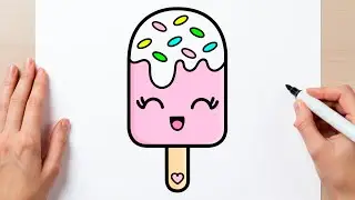 How to Draw a Cute Popsicle Simple & Easy for Kids