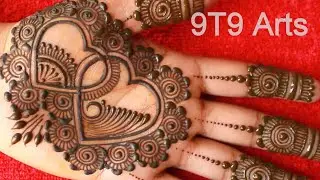 Latest Unique Heart Shape Mehndi Design for Front hands||Valentine Day Special Simple Mehndi Designs