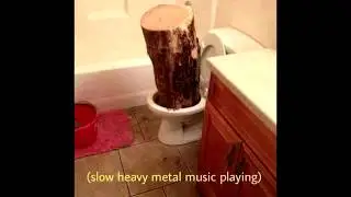 (slow heavy metal music plays)